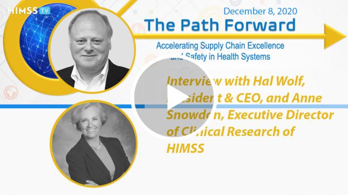 HIMSS CEO Hal Wolf and Executive Director of Clinical Research Anne Snowdon